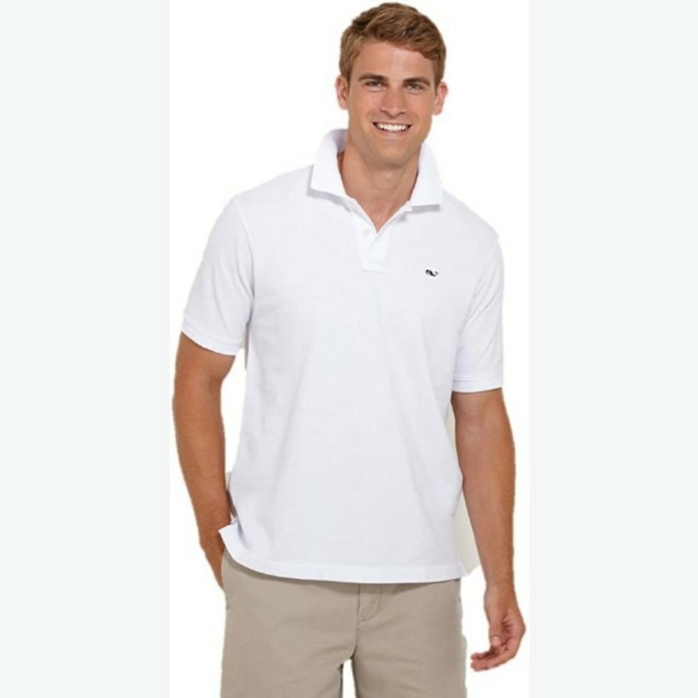 𝅺VINEYARD VINES Classic Golf Business Preppy PIQUE POLO - Men's